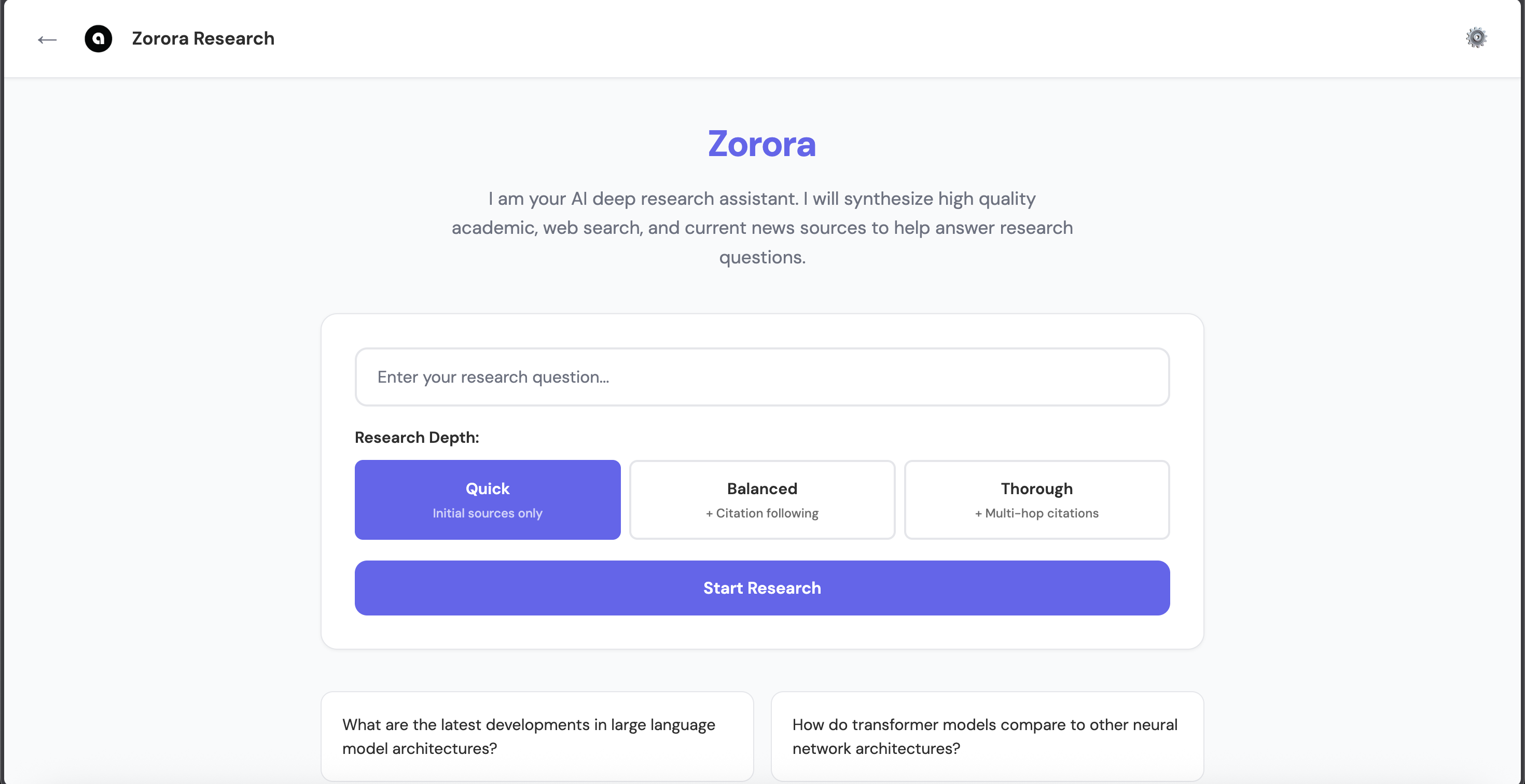 Zorora Web UI